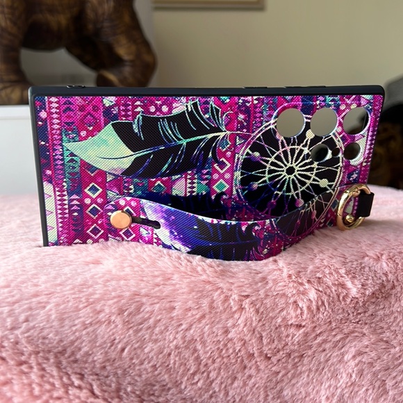 For Samsung Galaxy S22 ultra phone case with wrist strap kickstand keychain ring - Picture 13 of 17